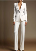 White Blazer And Trousers 2-Piece Suit