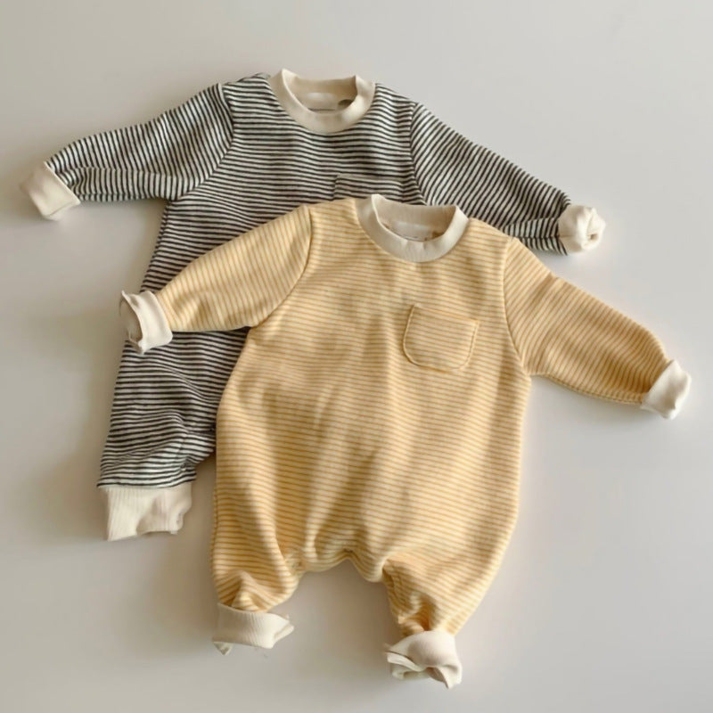 Striped baby jumpsuits cozy