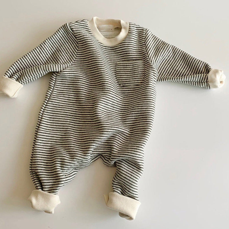 Striped baby jumpsuits cozy