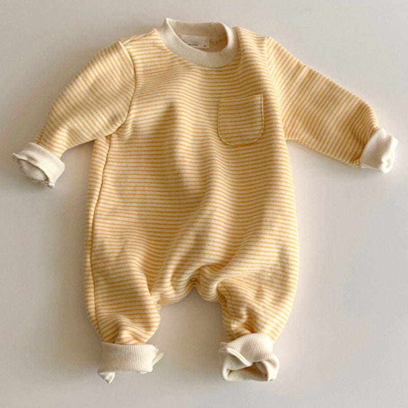 Striped baby jumpsuits cozy
